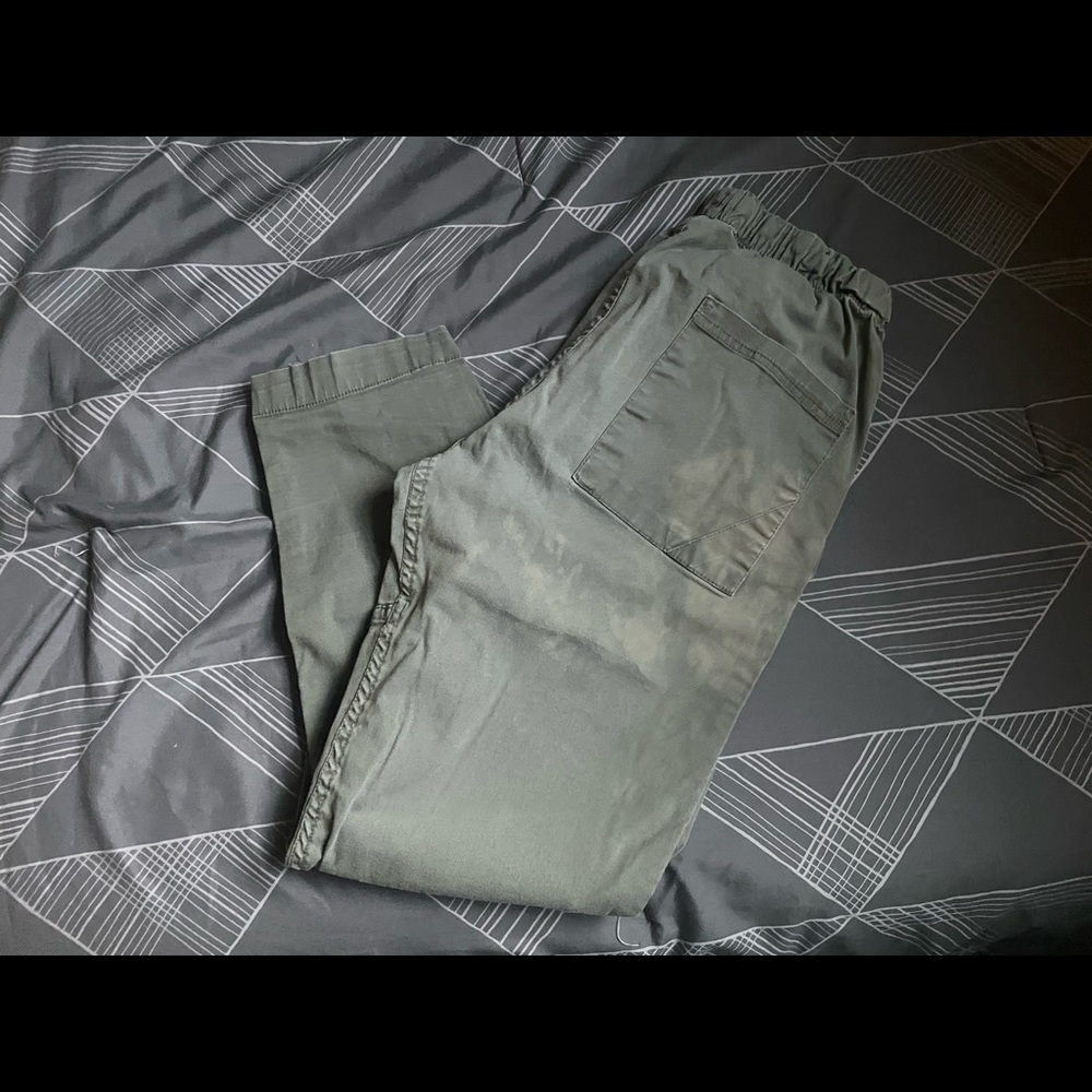 Roots army green pants